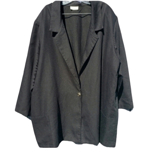 Roaman's Women's‎ Black Blazer Suit Jacket Coat Work Casual Plus Size 3X - Picture 1 of 5